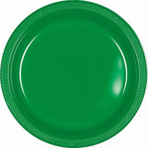 Tableware - Plates Festive Green Lunch Plastic Plates 23cm 20pk