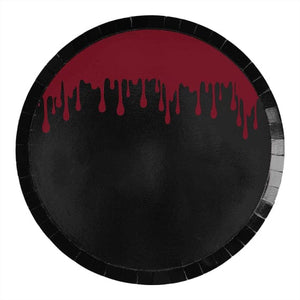 Tableware - Plates Fright Night Blood Splatter NPC Party Paper Plates FSC 25cm 8pk