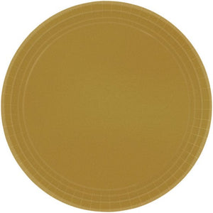 Tableware - Plates Gold NPC Round Paper Plates 23cm 20pk