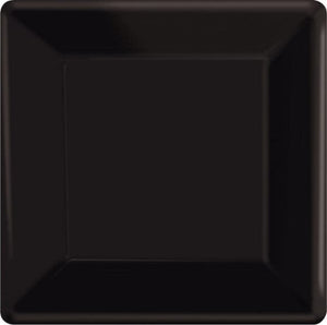 Tableware - Plates Jet Black Square NPC Dessert Paper Plates FSC 17cm 20pk