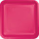 Tableware - Plates Magenta Square Dinner Paper Plates 23cm 18pk