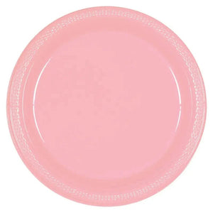 Tableware - Plates New Pink Round Plastic Plates 26cm 20pk