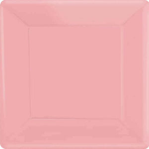 Tableware - Plates New Pink Square NPC Paper Dinner Plates FSC 23cm 20pk