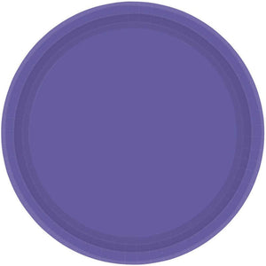 Tableware - Plates New Purple Round Dinner Paper Plates NPC 23cm 20pk