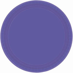 Tableware - Plates New Purple Round Paper Plates 23cm 20pk