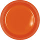 Tableware - Plates Orange Round Plastic Plates 26cm 20pk