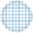 Pastel Blue Gingham NPC Paper Plate FSC 17cm 8pk