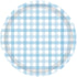 Pastel Blue Gingham NPC Paper Plate FSC 23cm 8pk