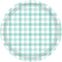 Pastel Mint Gingham NPC Paper Plate FSC 23cm 8pk