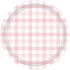Pastel Pink Gingham NPC Paper Plate FSC 17cm 8pk