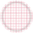 Pastel Pink Gingham NPC Paper Plate FSC 23cm 8pk