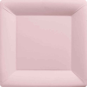 Tableware - Plates Pastel Pink NPC Square Paper Plates FSC 17cm 20pk