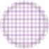 Pastel Purple Gingham NPC Paper Plate FSC 23cm 8pk