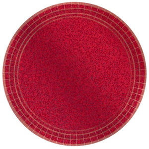 Tableware - Plates Prismatic Apple Red Round Paper Plates 17cm 8pk