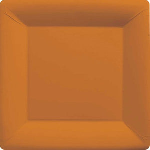 Tableware - Plates Pumpkin Orange NPC Square Paper Plates FSC 23cm 20pk