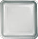 Tableware - Plates Silver Square Dinner Paper Plates 23cm 18pk