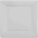 Tableware - Plates Silver Square Paper Snack Plates 17cm 20pk