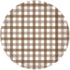 Teddy Brown Gingham Paper Plate FSC NPC 23cm 8pk