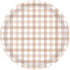 White Sand Gingham Paper Plate FSC NPC 23cm 8pk