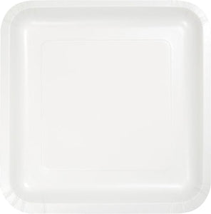 Tableware - Plates White Square Lunch Paper Plates 18cm 18pk