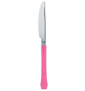 Tableware - Spoons, Forks, Knives & Tongs Bright Pink Premium Classic Choice Knife 20pk