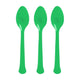 Tableware - Spoons, Forks, Knives & Tongs Festive Green Premium Plastic Spoons 20pk