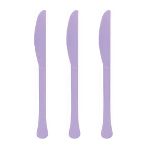 Tableware - Spoons, Forks, Knives & Tongs Lavender Premium Plastic Knives 20pk