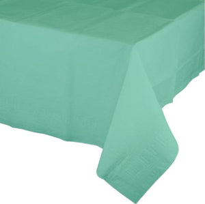 Tableware - Table Covers Fresh Mint Green Tissue & Plastic Back Tablecover 137cm x 274cm Each