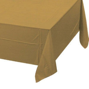 Tableware - Table Covers Glittering Gold Plastic Tablecover 137cm x 274cm Each