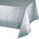 Tableware - Table Covers Silver Plastic Rectangular Tablecover 137cm x 274cm Each