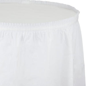 Tableware - Table Runners, Table Skirts & Clips White Plastic Table Skirt 74cm x 4.26m Each