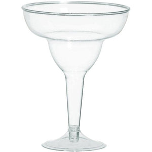 Tableware - Wine, Cocktail, Champagne, & Glasses Clear Plastic Margarita Glasses 20pc Big Party Pack