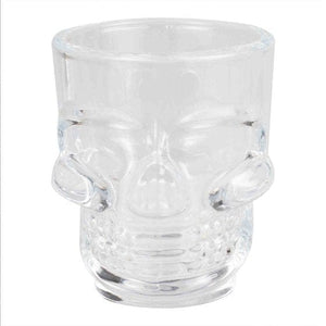 Tableware - Wine, Cocktail, Champagne, & Glasses Deadly Soiree Glass Skull Party Shot Glasses 7cm 4pk