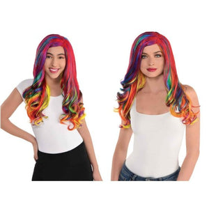 Wigs, Beards & Moustaches - Wigs Rainbow Glam Wig