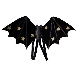 Wings & Wands Fancy Dress Black & Gold Bat Wings