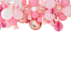 Balloon - Accessories - Sticks, HiFloats, Pumps Mix It Up Blush And Peach Balloon And Fan Garland Kit Each