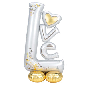 Amscan_OO Balloon - Airwalkers & Bouquets AirLoonz L-O-V-E Love Wedding Foil Balloon 73cm x 147cm Each