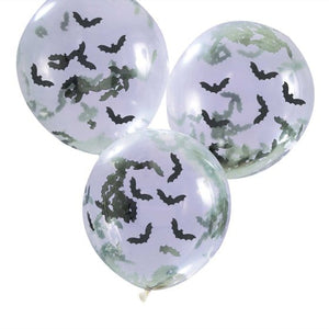 Balloon - Airwalkers & Bouquets Creep It Real Confetti Balloon Bundle 30cm 5pk