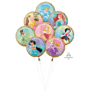 Amscan_OO Balloon - Airwalkers & Bouquets Disney Princess Balloon Bouquet 8pk