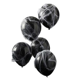 Balloon - Airwalkers & Bouquets Fright Night Balloons with Web 5pk