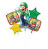 Luigi Foil Balloon Bouquet 5pk