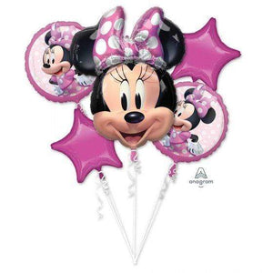 Amscan_OO Balloon - Airwalkers & Bouquets Minnie Mouse Forever Bouquet Balloons 5pk