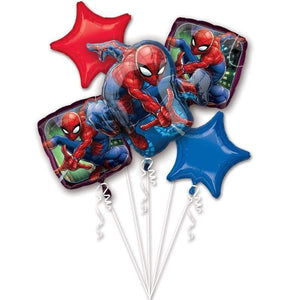 Amscan_OO Balloon - Airwalkers & Bouquets Spider-Man Foil Balloon Bouquet 5pk