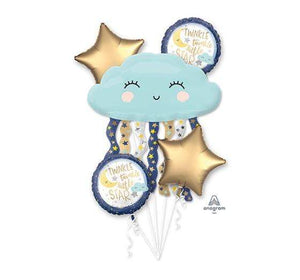 Amscan_OO Balloon - Airwalkers & Bouquets Twinkle Little Star Balloon Bouquet 5pk