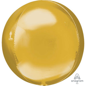 Amscan_OO Balloon - Bubble, Orbz & Cubez Gold Orbz Foil Balloons 38cm x 40cm  Each