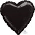 Black Heart Foil Balloon 45cm Each