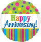 Amscan_OO Balloon - Foil Bright Anniversary Foil Balloon 45cm Each