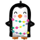 Balloon - Foil Bright Holiday Penguin Foil Balloon 45cm Each