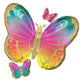 Balloon - Foil Colourful Butterflies SuperShape Balloon Each