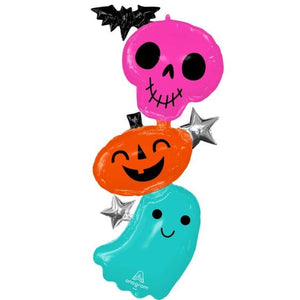 Balloon - Foil Colourful & Creepy Halloween Characters Multi-Balloon Each